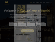 Tablet Screenshot of crowngroupofhotels.com